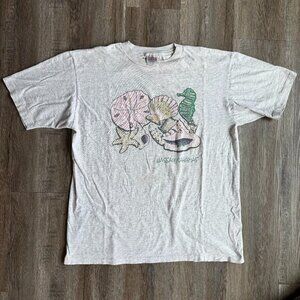 Vintage Nassau Bahamas Seashells Beach T-Shirt XXL